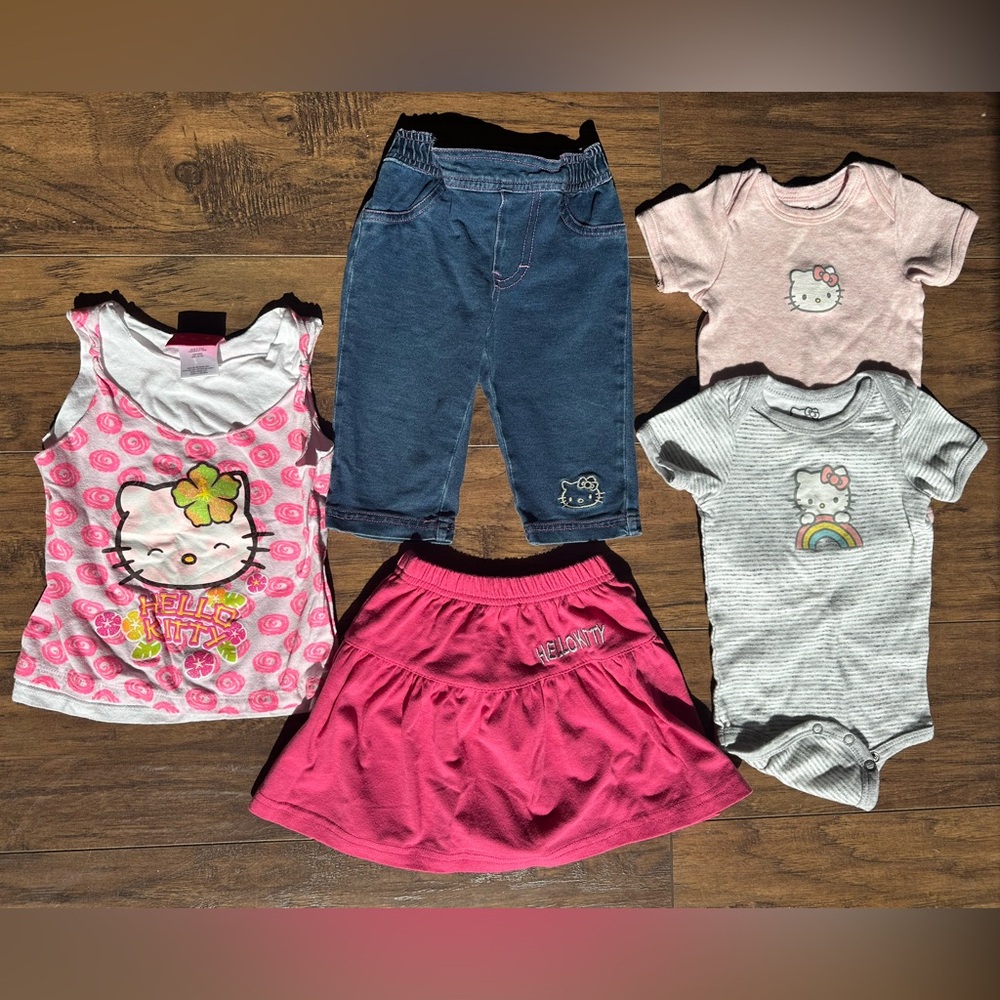 Hello Kitty Pink and Blue Kids Matching Set